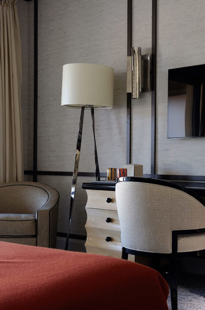 L'intérieur des chambres de Villa Maïa Hôtel 5 étoiles de luxe à Lyon